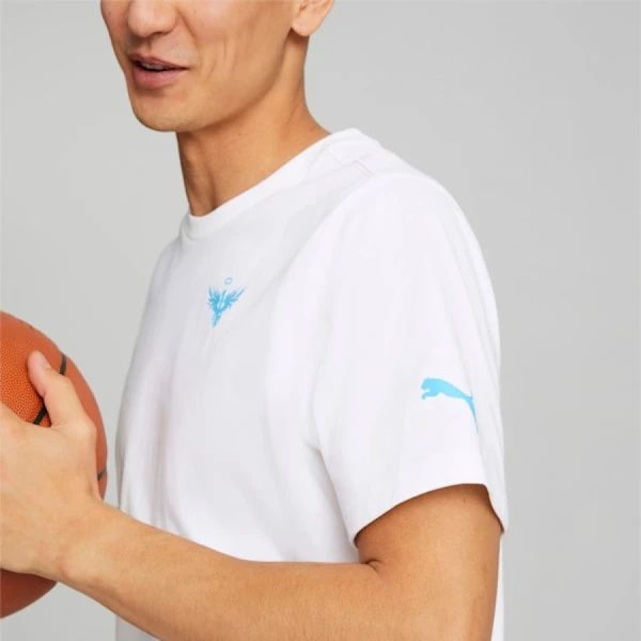 Sports * | Puma X Lamelo Ball Rare Men'S Basketball Tee Puma White