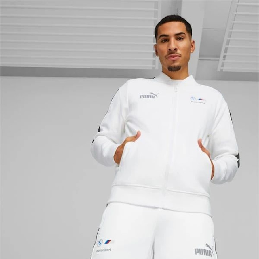 Sports * | Bmw M Motorsport Mt7 Men'S Track Jacket Puma White