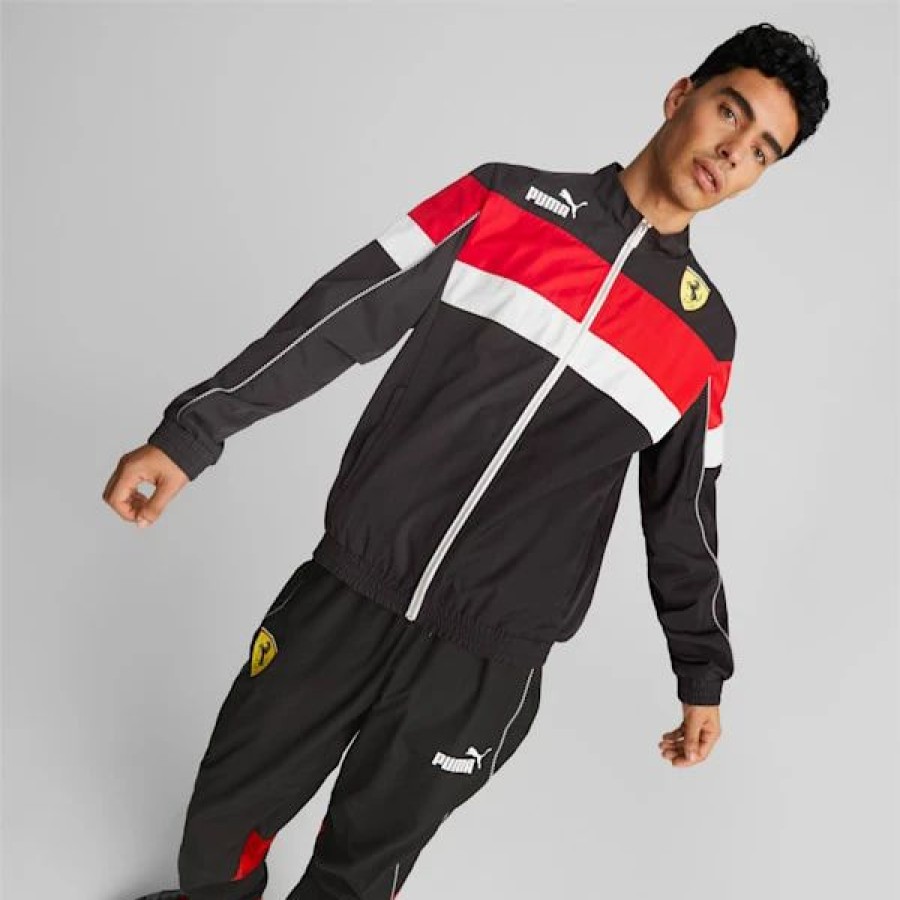 Sports * | Scuderia Ferrari Sds Men'S Jacket Puma Black