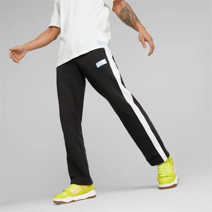 Clothing * | Puma X Spongebob T7 Men'S Track Pants Puma Black