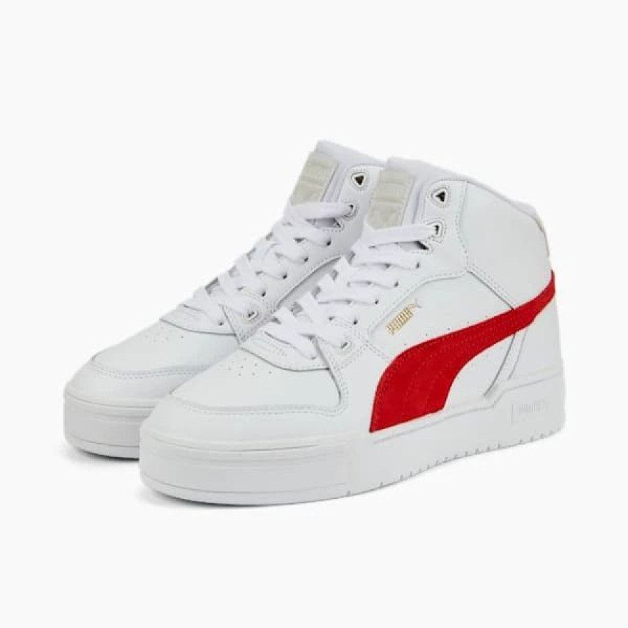 Shoes * | Ca Pro Mid Heritage Sneakers Puma White-Burnt Red