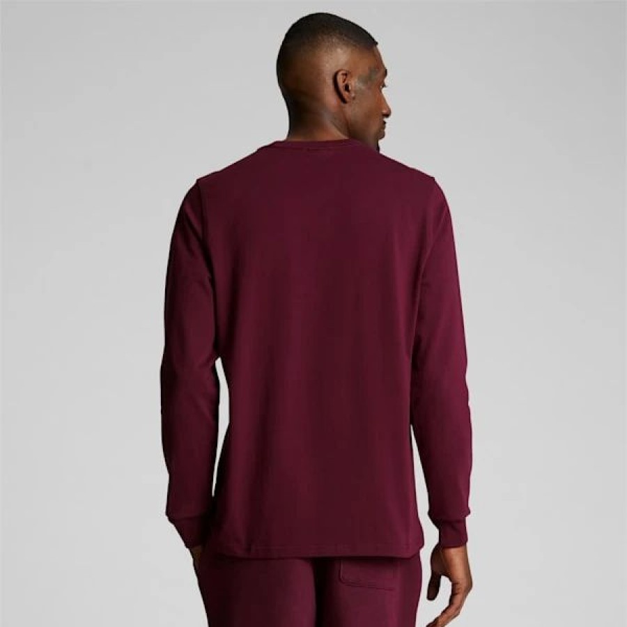 Clothing * | Puma X Tmc Everyday Hussle Long Sleeve Tee Burgundy