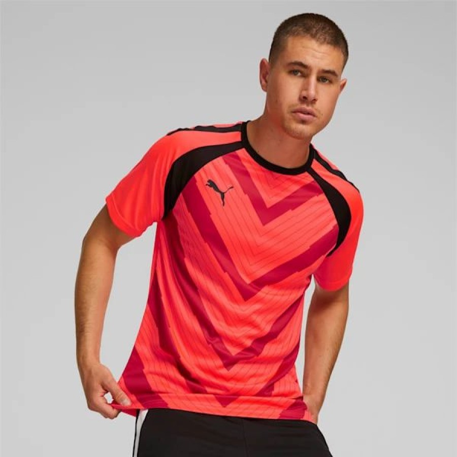 Clothing * | Puma Teamliga Graphic Men'S Jersey Fiery Coral-Burnt Red