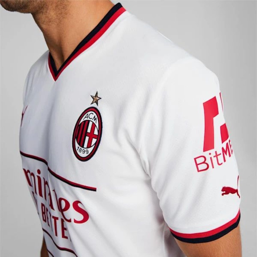 Sports * | A.C. Milan Away 22/23 Replica Jersey Puma White-Tango Red