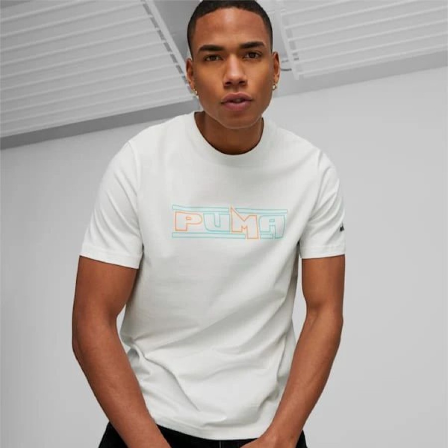 Clothing * | Sportswear By Puma Men'S Graphic Tee Puma White