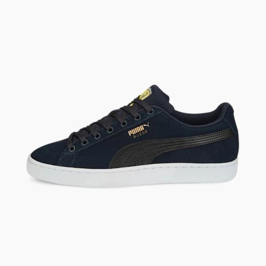 Shoes * | Scuderia Ferrari Shield Suede Men'S Motorsport Shoes Parisian Night-Puma Black-Puma White