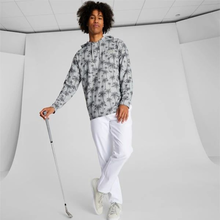 Sports * | Puma X Palm Tree Crew Lightweight Palm Men'S Golf Hoodie High Rise-Quiet Shade