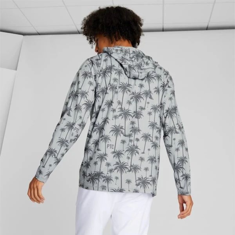 Sports * | Puma X Palm Tree Crew Lightweight Palm Men'S Golf Hoodie High Rise-Quiet Shade