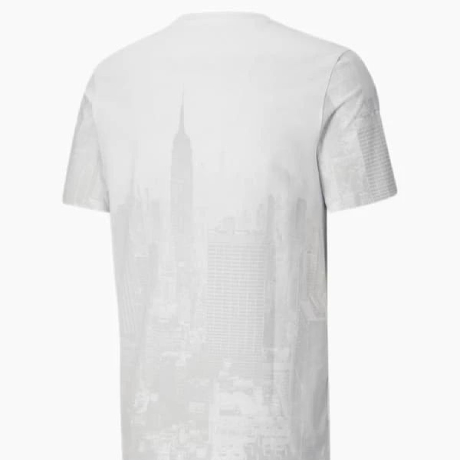 Clothing * | Puma Nyc Skyline Aop Men'S Tee Puma White