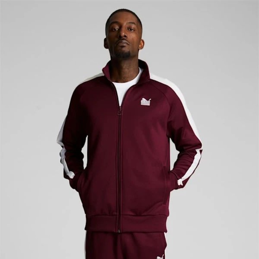 Clothing * | Puma X Tmc Everyday Hussle T7 Jacket Burgundy