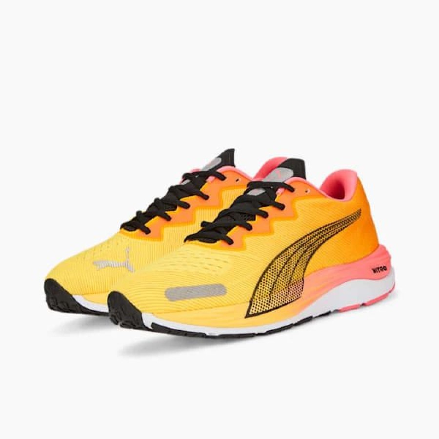 Shoes * | Puma Velocity Nitro 2 Men'S Running Shoes Sunset Glow-Sun Stream